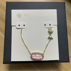 Kendra Scott Gold Bracelet with Pink Stone